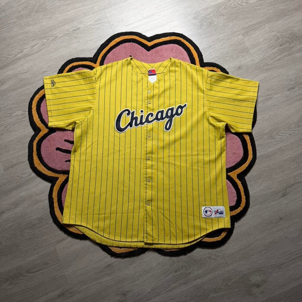 Vintage Y2K Majestic Athletic Chicago White Sox Pinstripe MLB Jersey Size 2XL